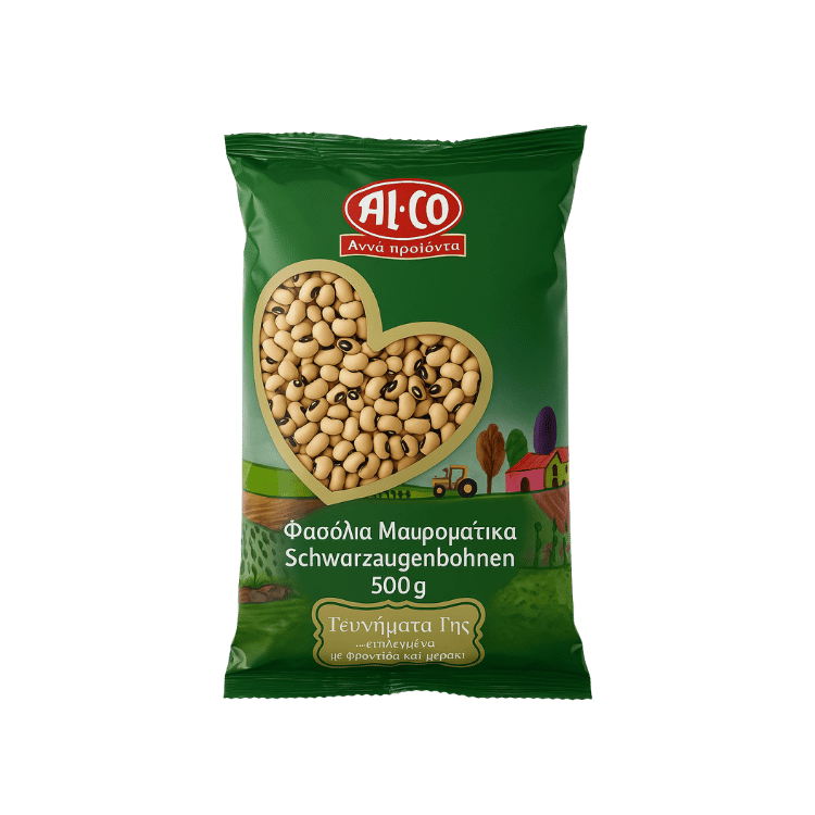 Schwarzaugenbohnen (500g) Alco von Alco bei Araxxon  - Hochwertiges griechisches Produkt.   Schwarzaugenbohnen (500g) Alco από Alco στο Araxxon  - Αυθεντικό ελληνικό προϊόν.